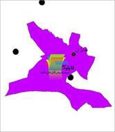 شیپ فایل نقطه ای شهرهای شهرستان امیدیه واقع در استان خوزستان
