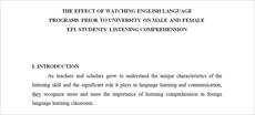 تاثیر تماشای برنامه های انگلیسی زبان قبل از دانشگاه روی قدرت درک مطلب دانشجویان زن و مرد دانشگاهی -