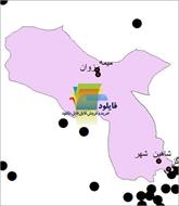 شیپ فایل نقطه ای شهرهای شهرستان شاهین شهر واقع در استان اصفهان