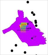 شیپ فایل نقطه ای شهرهای شهرستان شوش واقع در استان خوزستان